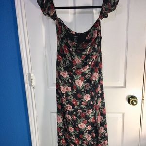 Long off shoulder dress
